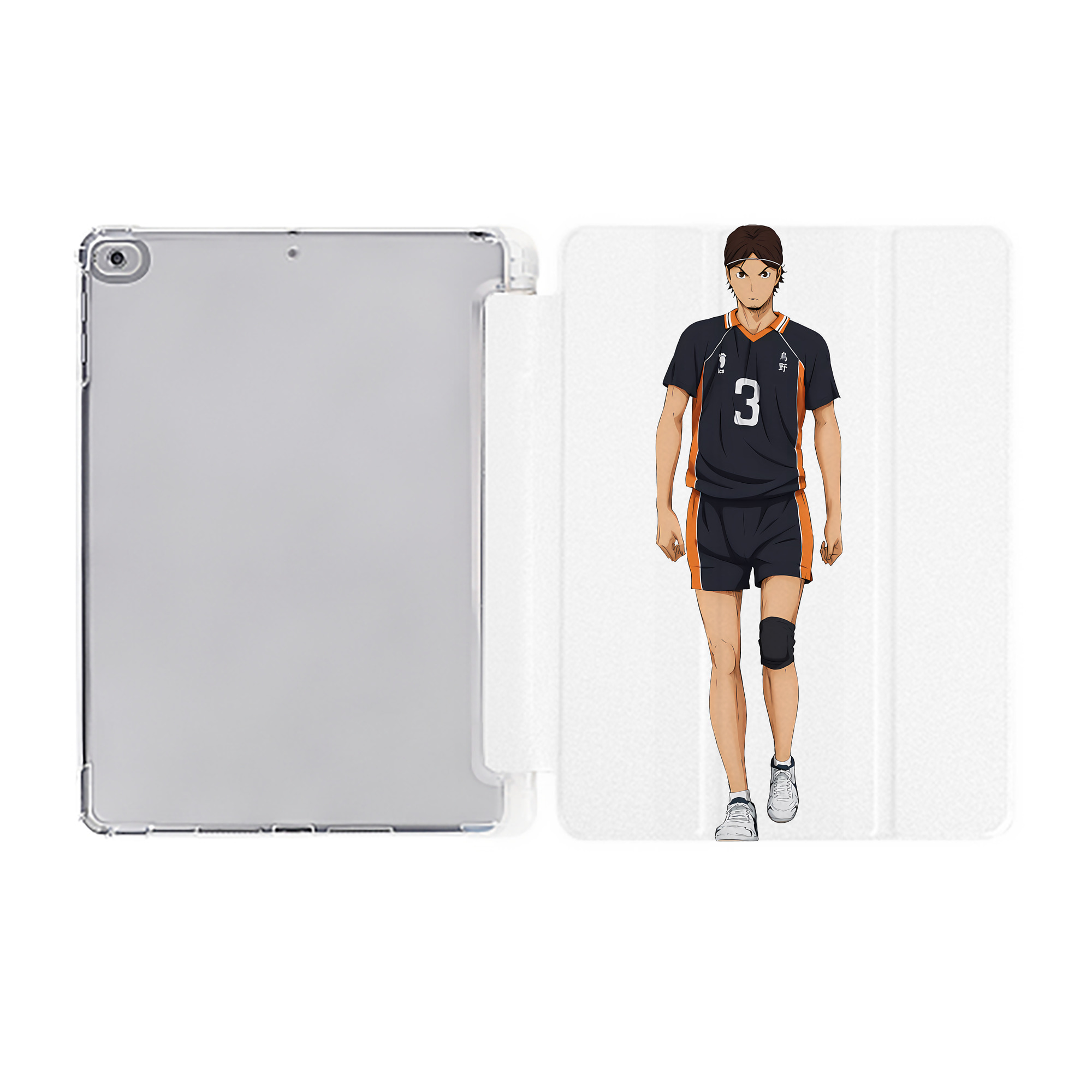 （画像用） ハイキュー!! Haikyu!! IPad ケース ペン収納付き 三つ折りスタンド PUレザー×シリコン 対応機種9.5/10.5/10.9インチ